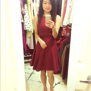 Beautiful Burgundy Fit & Flare Dress